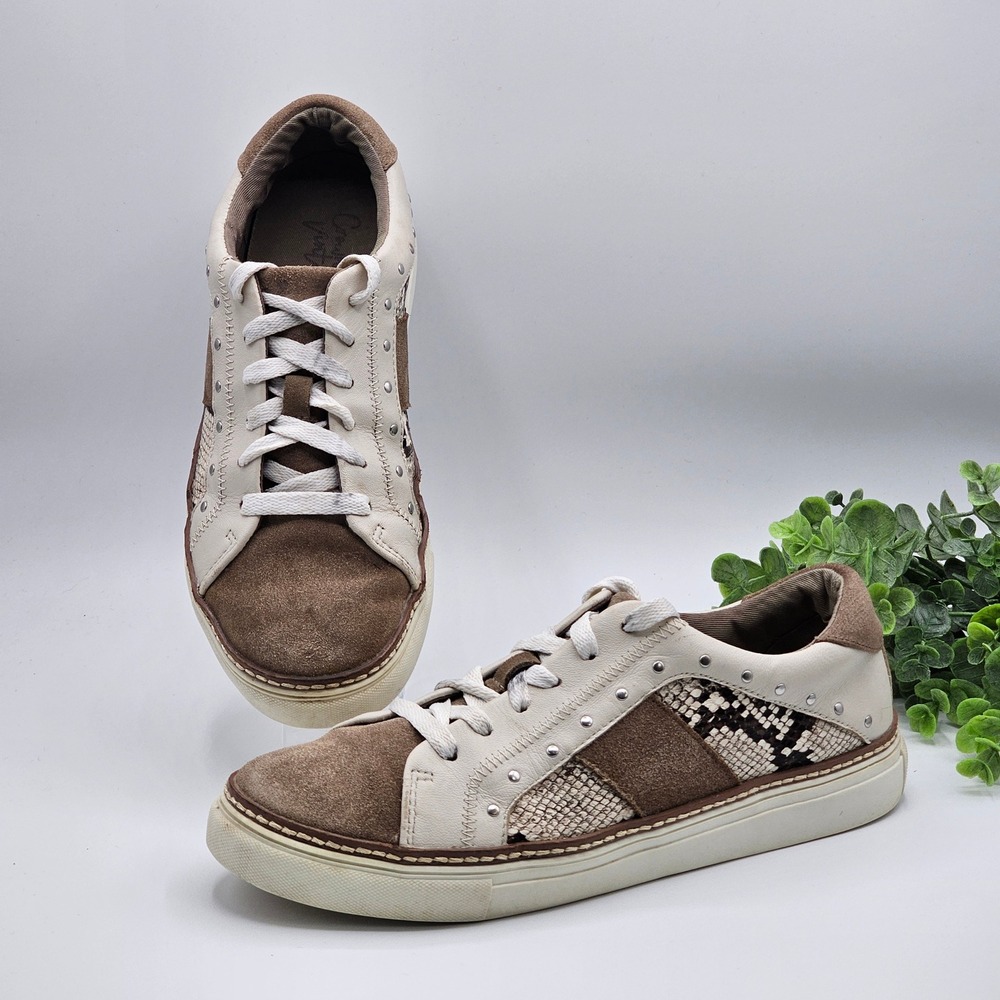 Crown Vintage Kalinda Sneakers Women's 8 Snake Print Studded Casual‎ Shoes